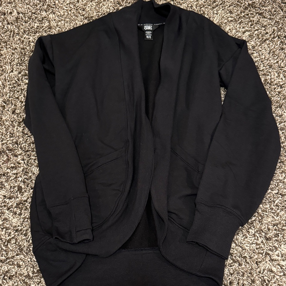 Athleta girl Black Open Front Cardigan